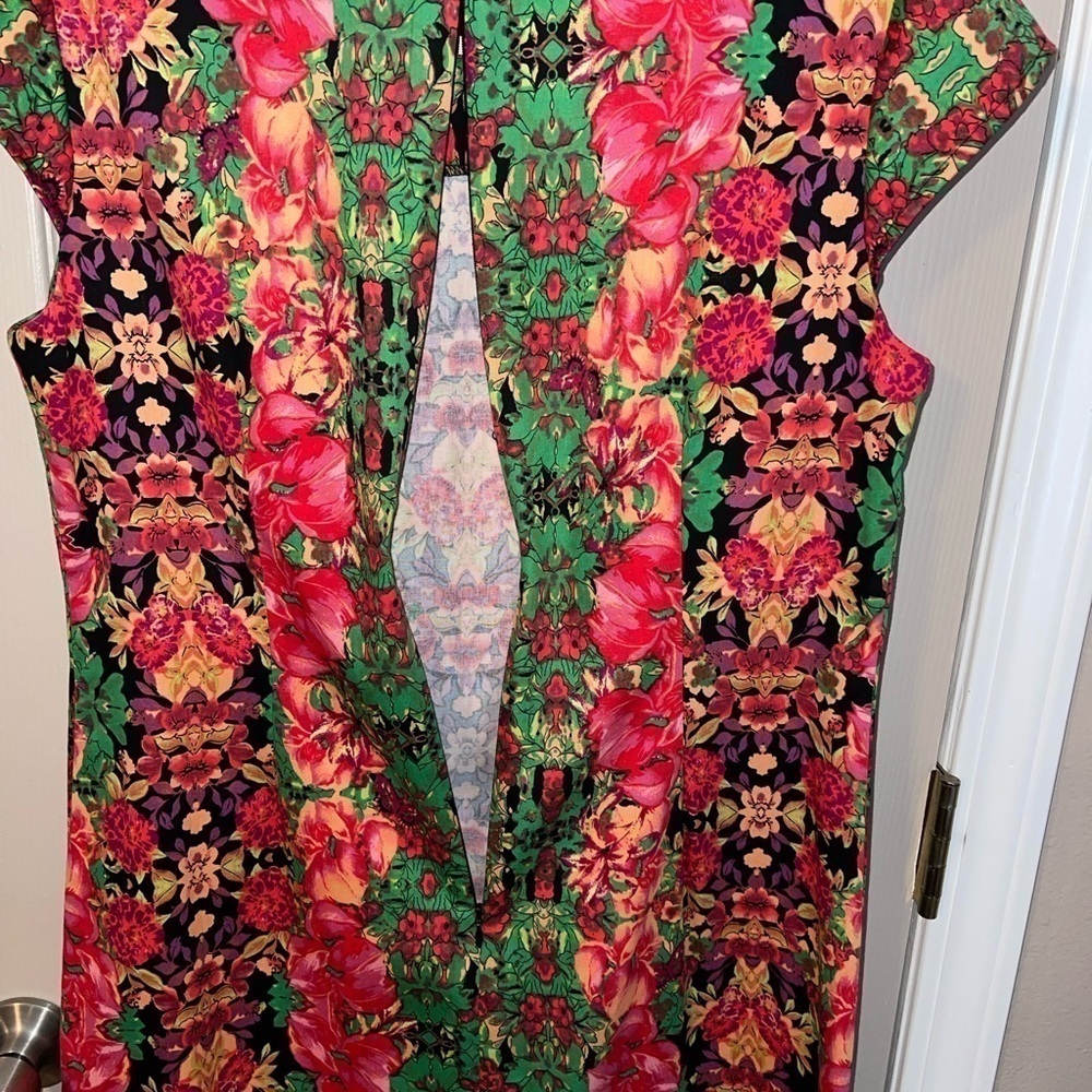 Madison Leigh Multicolored Floral Cap Sleeve Dress - Picture 10 of 10